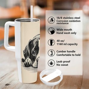 Gobelet isotherme en acier inoxydable 40 oz avec paille pour la pause déjeuner au bureau - Product Image 5