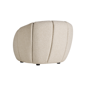 Modern Fabric Barrel Lounge Chair With Plush Cushion Solid Back Contemporary Design For Living Room Furniture - Product Image 4