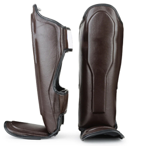 Nouvel Arrivage 2026 Protège-tibias en Cuir Personnalisés pour Boxe, Protège-jambes MMA, Protège-pieds Taekwondo, Protège-tibias Muay Thai Kickboxing - Product Image 1