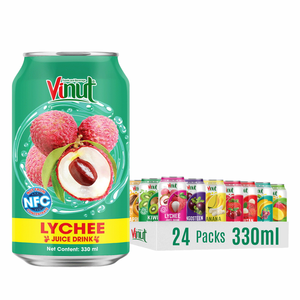 Vinut 330มล. lychee JUICE ไม่มีฉลากส่วนตัวน้ำตาลตัวอย่างฟรีจากเวียดนามผู้ผลิตเครื่องดื่มอื่นๆ - Product Image 1