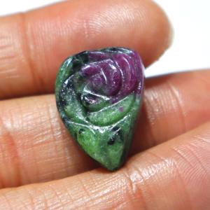 Cabujón de Zoisita Rubí Natural Tallado, Gema de Rubí Tallada a Mano, Piedra Suelta Lisa, Proveedor Mayorista para Joyería - Product Image 2