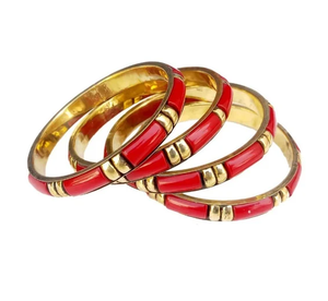 Ensembles de bracelets fantaisie ANEES HANDICRAFTS en laiton plaqué or avec pierres en résine et motifs de paix, pour femmes, mariage, romantique - Product Image 5