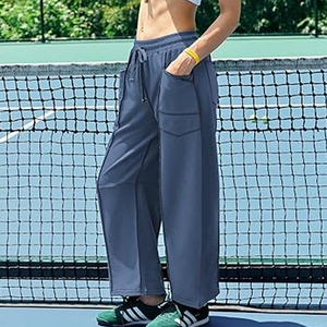 Pantalon cargo pour femme style coréen, coupe large, taille haute, avec cordon de serrage, décontracté, streetwear, joggers - Product Image 5