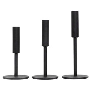 Handmade Black Metal Candlestick Decor <b>Set</b> of 2 Pillar Candle Holders Miniature Home Decor Art Gifts Elegant Candle <b>Lanterns</b> - Product Image 2