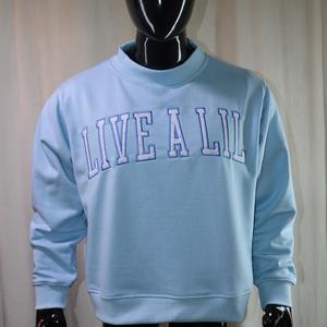 Sudadera LIVE A LIL con cuello simulado, 450 GSM, bordado con nombre personalizado, corte holgado, 100% algodón, felpa francesa - Product Image 4