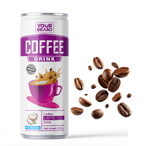 Échantillon Gratuit – Latte au Café Pur Lisse et Crémeux 320ML Prêt à Boire en Boîte – OEM Marque Privée – Usine Vietnamienne – Durée de Conservation 24 Mois - Product Image 1