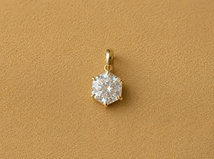 2 Carat 14K <b>Solid</b> <b>Gold</b> Hexagon Cut Lab Grown Diamond <b>Pendant</b> for Women | Minimalist Necklace Charm | Custom Fine Jewelry - Product Image 6