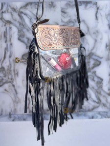 Nuevo Bolso Transparente de Cuero con Flecos y Grabado a Mano 2026, Elegante y Multiusos para Mujer - Product Image 2