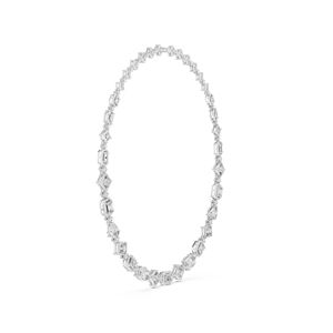 Collar de Fiesta de Oro Rosa de 14K con Diamantes Cultivados en Laboratorio en Forma de Pera/Esmeralda/Ovalada/Redonda |   Diamante Cultivado Nuevo - Product Image 4