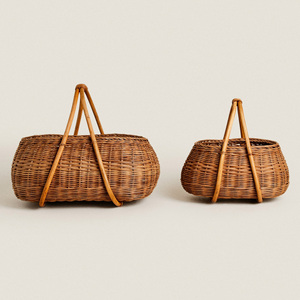 Cestas de almacenamiento al precio más bajo, cestas de picnic tejidas a mano, cestas de mimbre, cestas para acampar y jardín. - Product Image 6