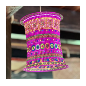 Mejor Regalo 2026: Linterna Textil Hmong de Vietnam, Lámpara Decorativa Hecha a Mano de Tela de Brocado de Seda Colorida para Festivales Culturales y Uso Exterior - Product Image 5