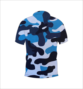 เสื้อโปโลลายพรางสีน้ำเงินแขนสั้นสำหรับฝึกซ้อมกีฬากอล์ฟชุดกีฬาลำลอง - Product Image 5