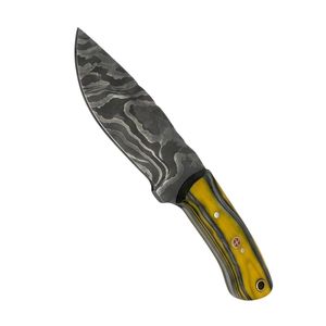 Outdoor Utility Gear Damascus Steel Multi Color Wood Handle Forged Blade <b>Small</b> Skinner Knife Fixed Blade Hunting Camping <b>Tool</b> - Product Image 5