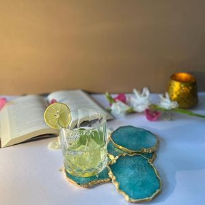 Premium Resin Coasters Handmade Stylish Drink Coaster Set For Living Room And Dining <b>Table</b> By AALIYAN IMPEX - Product Image 4