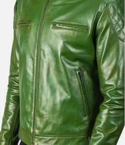 Chaqueta de Invierno para Hombre de Primera Calidad, Diseño Personalizado, Estilo Motero Urbano, Cuero Genuino, Impermeable, Pakistán - Product Image 4