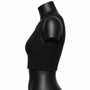 Top Corto Acanalado Personalizado para Mujer, Sin Mangas, para Gimnasio, Yoga, Fitness, Ropa Deportiva, OEM, Venta al Por Mayor, Alta Calidad, Precio Económico, Transpirable - Product Image 1