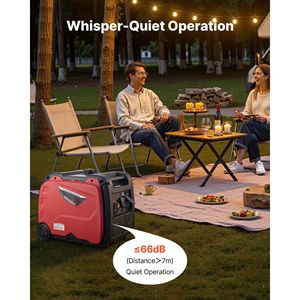 Generatore Inverter Silenzioso da 4200W di Potenza di Picco con Avviamento Elettrico per Uso Domestico e Esterno, Attrezzatura di Generazione a Gas - Product Image 4