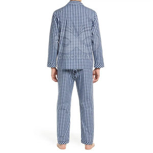 Ensemble de pyjama deux pièces pour homme, directement de l'usine, en coton doux, vêtements de nuit confortables, vêtements de maison avec logo personnalisé - Product Image 6