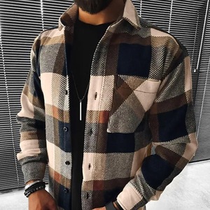 Camisa de Franela a Cuadros para Hombre, Diseño Elegante, Corte Holgado, Estilo Gentleman - Product Image 2