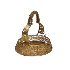 Plateau de service moderne fait à la main pour le ramadan plateau de décoration métal doré Eid Ramadan décor fantaisie pour la maison hôtel Ware - Product Image 6