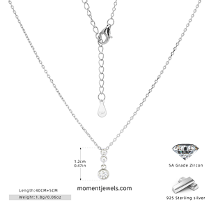 สร้อยคอจี้เงินแท้ 925 ประดับเพทาย ชุบทอง 18K ดีไซน์มินิมอล สำหรับผู้หญิง เหมาะเป็นของขวัญสำหรับงานปาร์ตี้ - Product Image 5