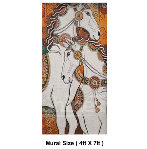 Magnifique Mosaïque Murale en Verre Taillée à la Main, Motif Cheval 10mm, Écologique et Résistante à l'Eau, pour Murs Intérieurs d'Hôtels, Améliore l'Ambiance - Product Image 5