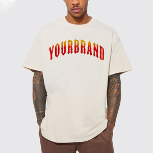 2026 Top Trendy Heavy <b>Weight</b> Canvas <b>Blank</b> Sun Fade Wash Hip Hop Custom Logo Cotton/Bamboo Fiber Anti-Wrinkle Breathable T-shirt - Product Image 4