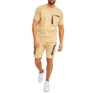 Nouvel ensemble d'été 2025 pour homme, décontracté, 2 pièces, manches longues, respirant, pour entraînement sportif, avec poches zippées, logo personnalisé, polyester/coton - Product Image 5