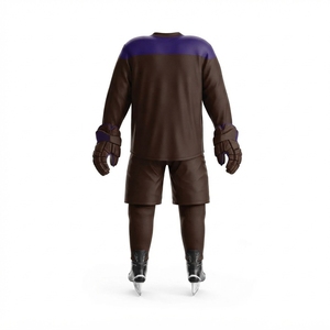 Uniforme deportivo de hockey para hombre con jersey transpirable y pantalones cortos a juego, ajuste atlético, material ligero, adecuado para entrenamiento y partidos. - Product Image 4
