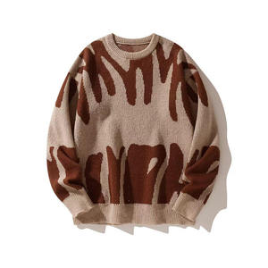 Pull à col rond pour homme, automne et hiver, nouveau pull en tricot épais et chaud, pull ample - Product Image 2