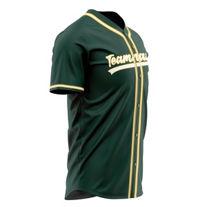 Custom <b>Baseball</b> Uniform Mens Team Jersey <b>Set</b> Breathable Sportswear Sublimation Print OEM Bulk Supply - Product Image 2