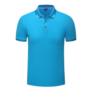 Polo pour homme en coton tricoté, coupe ajustée, manches courtes, broderie personnalisée, étiquette tissée, polo décontracté pour le golf et le tennis - Product Image 4