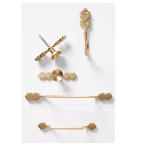 Tirador de herrajes para muebles, diseño creativo de rama plateada para puerta de armario de cocina - Product Image 6