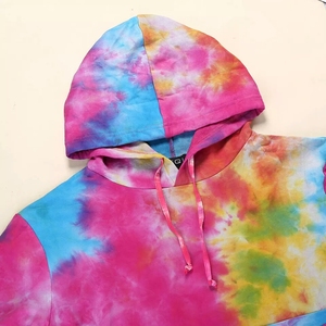 เสื้อฮู้ดดี้แฟชั่นทรงหลวมพิมพ์ลายดิจิตอลสีรุ้งตามสั่ง ผลิตจากโพลีเอสเตอร์ 100% แห้งเร็ว เหมาะสำหรับฤดูใบไม้ร่วง ขายส่ง - Product Image 6