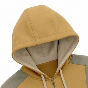 Sudaderas con capucha para hombre, 100% algodón, estilo casual de invierno, capucha ajustable, cremallera frontal completa, tejido de forro polar suave, venta al por mayor personalizada - Product Image 5