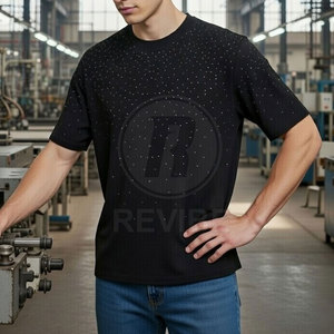เสื้อยืดแขนสั้นขายดี ผ้าฝ้าย 100% คุณภาพสูง ระบายอากาศได้ดี ผ้าแคนวาสเรียบง่าย สไตล์ลำลอง ประดับเพชรเทียม ดีไซน์ใหม่ ทันสมัย - Product Image 6