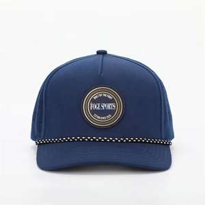 Wholesale Custom 5 Panel Rubber Pvc Logo Rope Baseball <b>Cap</b>,Waterproof Laser Cut Hole Perforated <b>Hat</b>,Performance Sports Dad <b>Hat</b> - Product Image 1
