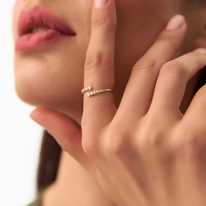 Fashion Jewelry 14K Solid Gold Lab Grown Diamond <b>Rings</b> Spiral Wrap <b>Ring</b> Open <b>Adjustable</b> <b>Ring</b> Gift for Her Diamond Bypass <b>Ring</b> - Product Image 4