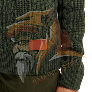Pull-over en coton 100% pour homme, style décontracté, coupe slim, avec logo personnalisé OEM, pull-over tendance, tricoté pour homme - Product Image 4