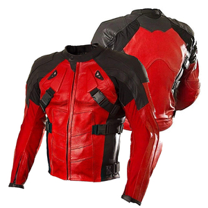 Professional <b>Men's</b> Faux Leather Vintage Motorcycle <b>Jacket</b> with Protective Armor Breathable Full Sleeve - Product Image 3