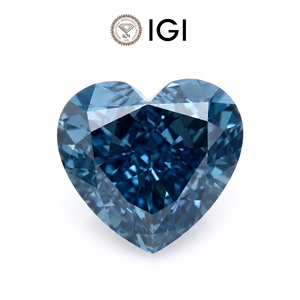 Diamantes de laboratorio azules vivos de corte corazón de 0.50 a 20 quilates, sueltos |   Diamante CVD Certificado por IGI |   Diamantes Cultivados en Laboratorio al por Mayor, Piedras Sueltas - Product Image 1