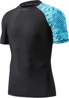 Pantalon de protection anti-UV en spandex/polyester avec logo sérigraphié sur le devant, séchage rapide, unisexe, manches courtes pour la plongée et la natation