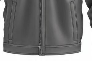 High Quality Men's Leather <b>Jacket</b> Zipper Closure Autumn Wear - Product Image 3