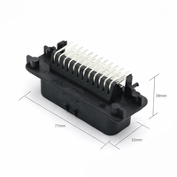 Conector de PCB de 35 pines para conexión de cable a placa automotriz, en ángulo recto, con contactos de latón, carcasa de nailon, clasificación IP68, modelo Jinhang35PL