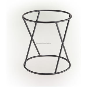 Ambiente Estilo de vida alta calidad al aire libre Patio jardín decoración hecha a mano Metal mirando bola soporte negro polvo recubierto ornamento - Product Image 2