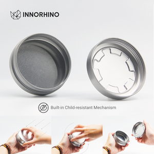 กระป๋องทรงกระบอกปิดฝาเกลียวแบบแน่นสนิท พรีเมียม CR Flush Neck-in Lid สำหรับบรรจุภัณฑ์อาหารเสริม รับผลิตตามสั่ง/OEM/ODM - Product Image 3