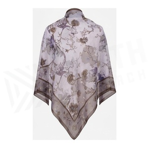 Women's <b>Square</b> <b>Silk</b> <b>Scarf</b> Floral Print Elegant Multi-Functional Fashion Accessory All Seasons - Product Image 2