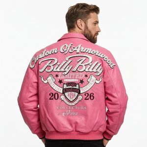 OEM Top Grade Men's Luxury <b>Rhinestone</b> Bomber <b>Jacket</b> Customized Embroidered PU Leather Patchwork Front Varsity Windproof - Product Image 5