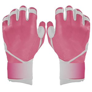 <b>Pink</b> White Full Finger Baseball Batting Gloves With Custom Logo Anti Slip Soft Material Pro Hitting Sports Mitts - Product Image 6
