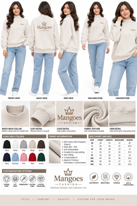Sudadera de 340 g/m² para invierno, térmica, de doble capa, lisa, con mezcla de algodón, poliéster y spandex para sudadera con capucha corta - Product Image 6